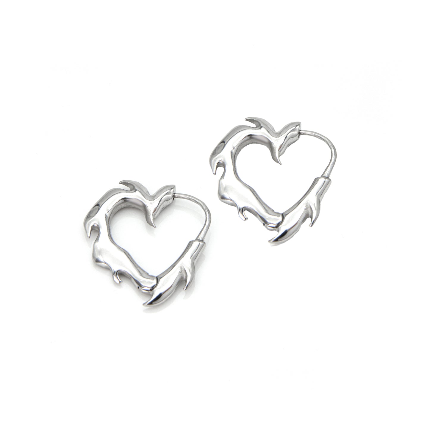 Flaming Heart Earrings